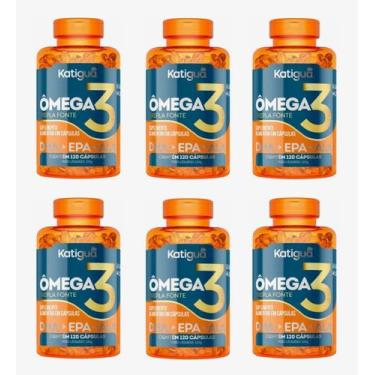 Imagem de Kit 6 Omega 3 Tripla Fonte Dha+epa+ala 120 Cápsulas Katigua.