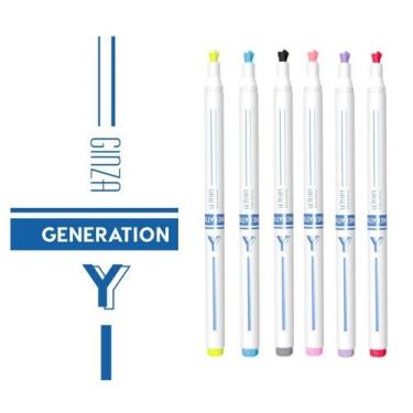 Imagem de Marca Texto Ginza Generation Y Estojo Com 6 Cores Newpen