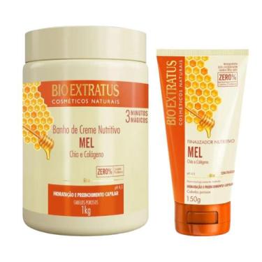 Imagem de Kit Mel finalização capilar 1 Banho de creme 1kg 1 Finalizador 150ml -