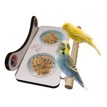 Imagem de Comedouro passaros com 2 vasilhas de 30 ML PLASTICO - FN PETS