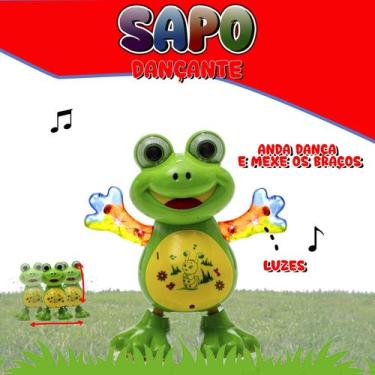 Imagem de Sapo Intantil Desenho Musical Mexe Braços Pernas Anda Dança - DM Toys