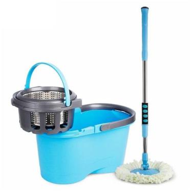 Imagem de Balde Esfregao Mop 360  Cabo 1,60 Com 3 Refis - Tesla Store, Azul