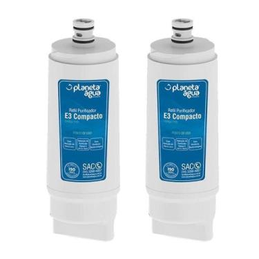Imagem de Kit 2 Unidades Refil Filtro Planeta Água E3 Compacto - Planeta Agua