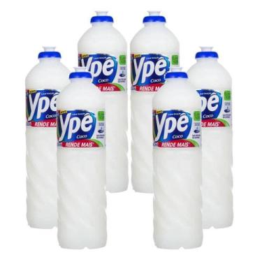 Imagem de Detergente Lava Louças Ypê Coco Toque Suave 500Ml Kit 6 - YPE