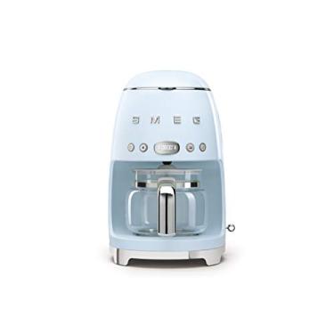 Imagem de Smeg Máquina de café com filtro estético estilo retrô anos 50, 10 xícaras, azul pastel