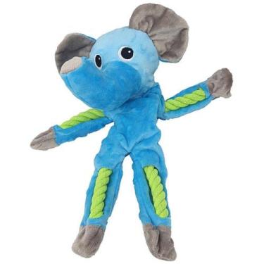 Imagem de Brinquedo Para Cachorro Premium Elefante De Pelucia Com Cord - Oem