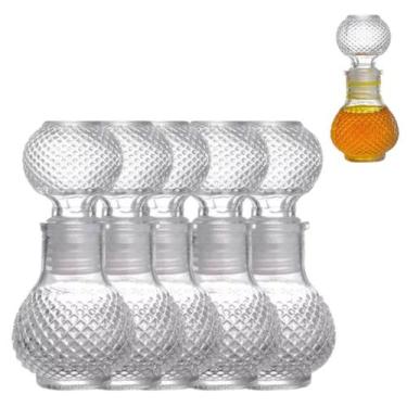 Imagem de 5 Mini Garrafa de Vidro Perfume Licor Decoração 50ml - Freecom