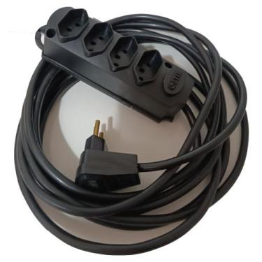 Imagem de Extensão Elétrica profissional 4 tomadas 15metros 10A Fio Pp 2x1,00mm 