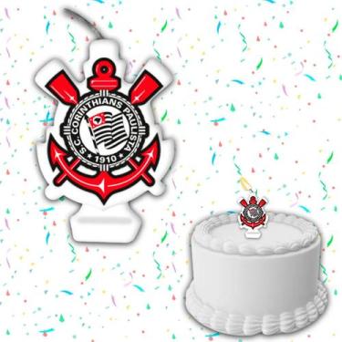 Imagem de Vela Para Bolo de Aniversário Festa Comemoração - Corinthians - Festco