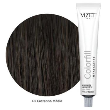 Imagem de Tratamento Tonalizante Colorfill 4.0 Castanho Médio 50gr Vizet
