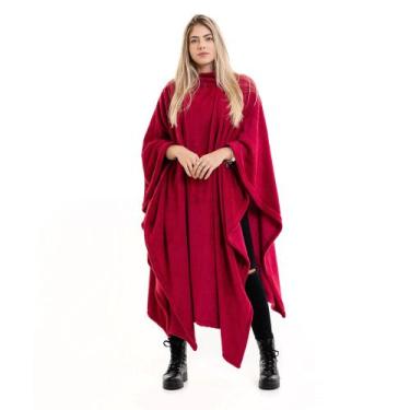 Imagem de Poncho Masculino Feminino Gaúcho Fleece Plush Quente Gola - Gresco, Ve