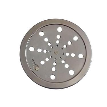 Imagem de Ralo Grelha Inox Redonda 150 mm Com Fecho Com Aro Inox  0,6 mm - CIANO