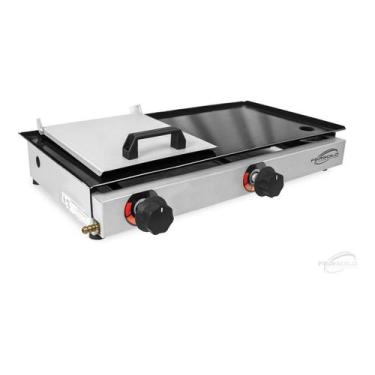 Imagem de Chapa De Lanche Hot-dog Hambúrguer C/ Prensa 30x60 Á Gás - Fergold