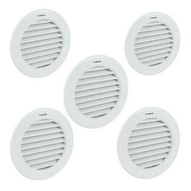 Imagem de Kit 5 Grades De Ventilação Plástica 150mm Para Exaustor - ITANOVA