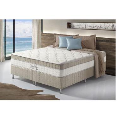 Imagem de Conjunto Cama Box + Colchão King Size Molas Ensacadas 193x203x65cm Kin