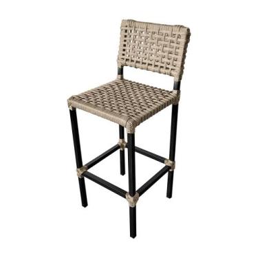 Imagem de Banqueta França Aluminio com Corda Naútica Champanhe  - ATHENAS, ROXO