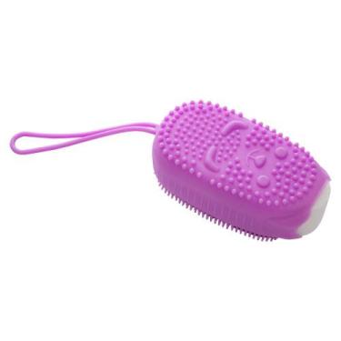 Imagem de Esponja de Banho Capa Silicone Massageador Porco Espinho - Yaay, Lilás