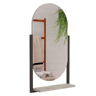Imagem de Espelheiro de Banheiro com Prateleira Ori Metalon MGM Cimento - MGM Mó
