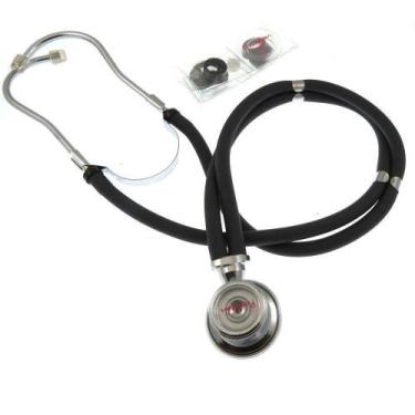 Imagem de Estetoscópio Rappaport Premium Tubos Duplo Cor Preto