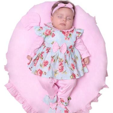 Imagem de Saída de Maternidade Menina Belinha Verde Floral 05 Peças - Amora Amor