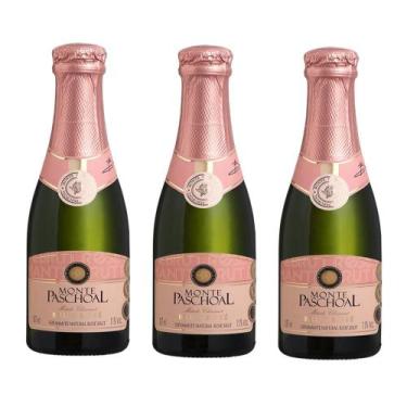 Imagem de Kit c/ 3 Espumante Brut Rose 187 Ml - Monte Paschoal