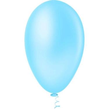 Imagem de Balão PIC PIC N070 Azul Claro - Pacote com 50 Unidades - Riberball