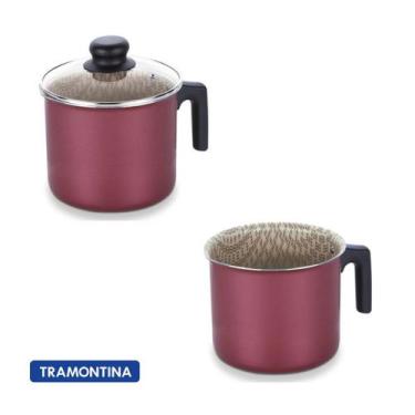 Imagem de Caneca Leiteira Fervedor Tramontina Antiaderente 1,9L C/Tampa + Leitei