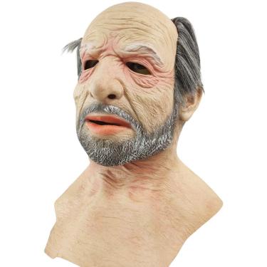 Imagem de Mascara Realista Velho Latex Idoso 3D Hallowen Festa Fantasia Realistica Humana Susto