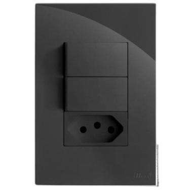 Imagem de Kit Interruptor Duplo Simples + Tomada 20A 4X2 Brg11301-8Gf