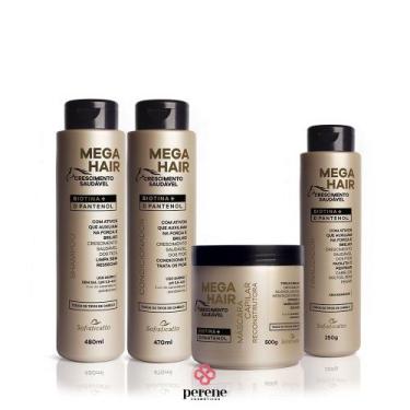 Imagem de Kit Capilar Mega Hair - Shampoo + Condicionador + Máscara + Finalizado