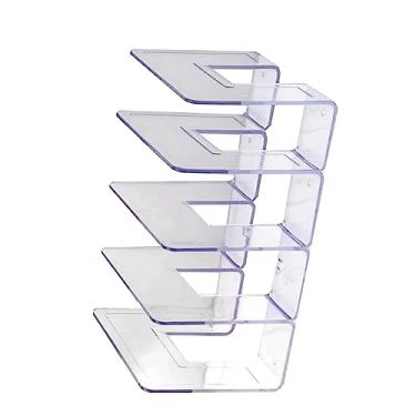 Imagem de Organizador de Bolsas Doméstico, Transparente, Rack de Armazenamento, Pc, Mini Bolsa, Prateleira, Quarto, Armário, Divisor (4 Seção)