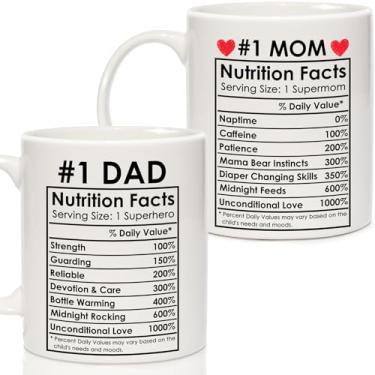 Imagem de Breezy Valley Canecas para pais novos, presentes para pais novos para casais, presentes de mãe e pai para pais de primeira viagem, presentes de Natal para pai e mãe, presentes de gravidez para