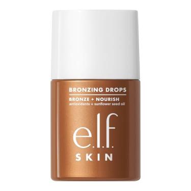 Imagem de e.l.f. bronzing drops E.l.f. Skin de bronzeamento para a pele, bronzeador líquido para rosto e pele, cria um brilho bronzeado, infundido com vitamina E, vegano, cobre dourado Cor Copper Gold 03
