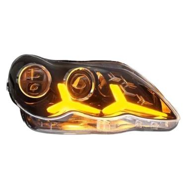 Imagem de Estilo de carro compatível com Toyota Mark X e Reiz 2004-2009 Farol LED DRL Lâmpada de cabeça hid Angel Eye Acessórios de feixe de xenônio(Headlight LED)