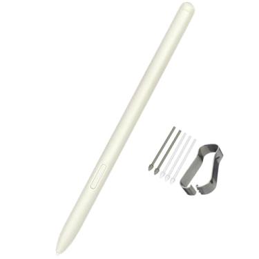 Imagem de HQB-STAR Caneta de substituição para Galaxy Tab S10+ S10 Ultra S para Samsung Galaxy Tab S10 Plus S10 Ultra SM-X820, SM-X826B, SM-X820N, SM-X826N SM-X920, SM-X920N Touch Stylus Pen + 5 pontas (branca)