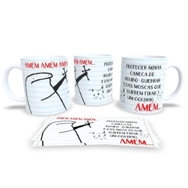 Imagem de Caneca de Porcelana Branca Personalizada Flork Pack1 (amém,amém,amém)