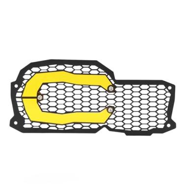 Imagem de Farol Motocicleta Capa Protetora de Aço Inoxidável Guarda Farol Longa Duração Elegante Instalação Rápida para F800gs Aventura F800r (Amarelo)