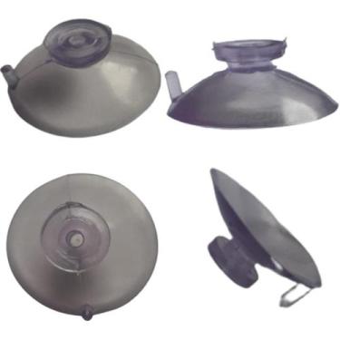 Imagem de Kit 20 Ventosas 4cm Transparente - Fixação Lisas - H Plásticos