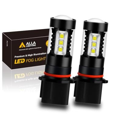 Imagem de Alla Lighting Lâmpadas LED de circulação diurna brilhante 12277 P13W SH23W, 6000K Xenon branco DRL ou lâmpadas de neblina substituição 3200 lúmens atualização