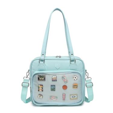 Imagem de Bolsa Oxford Ita Bolsa tiracolo bolsa carteiro mochila multiuso pinos display, Azul claro