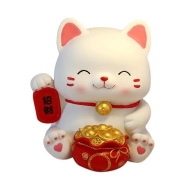 Imagem de Bothyi Banco de dinheiro, pote de economia de dinheiro, estátua de gato, decoração de casa, cofrinho de animal, pote de economia de gato para presente de ano