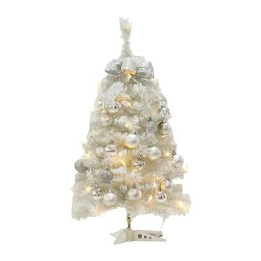 Imagem de Árvore de Natal artificial de mesa com luzes Árvore de Natal de mesa Decoração de Natal para sala de férias Mesa Quarto Festa, 60 Centímetros