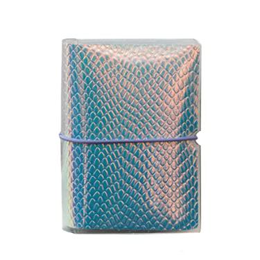 Imagem de Carteira feminina para cartões de crédito, lealidade, porta-cupons, miniorganizador de álbum de fotos, Azul iridescente e roxo, one size