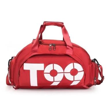 Imagem de Bolsa Mala Esportiva Mochila Costa Transversal Fitness Treino Futebol Academia impermeável (VERMELHO)