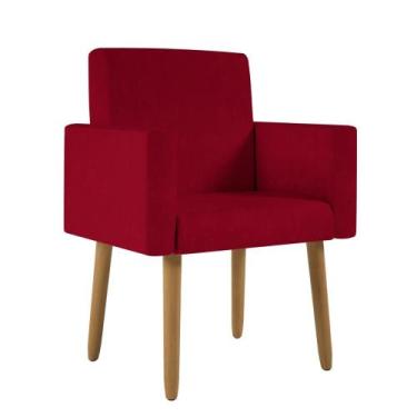 Imagem de Cadeira Decorativa para Quarto  Balaqui Decor, Vermelho