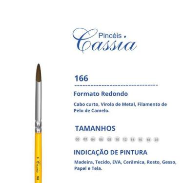 Imagem de Pincel cassia escolar redondo - ref. 166 - Pincéis Cassia, 12