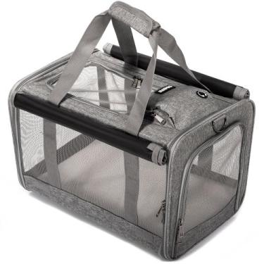 Imagem de Bolsa Transporte Pet Grande Viagem Cabine Avião MADOG Wind, Cinza
