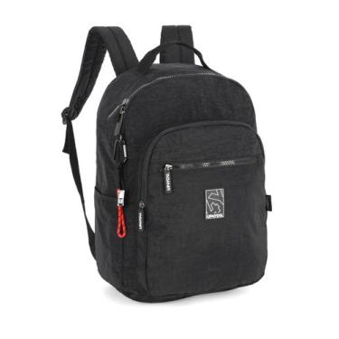 Imagem de Mochila Juvenil Escolar Up4You Luxcel MJ49152UP Crinkle, Preto