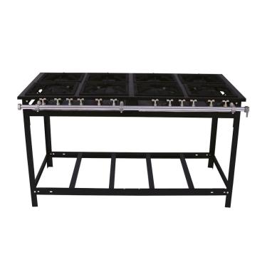 Imagem de Fogão Industrial Profissional a Gás Extra de Parede 8 Bocas 4 Bocas Duplas E8d4e - Venâncio