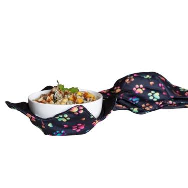 Imagem de GreaterGood Tigela para amantes de patas aconchegante – conjunto de 4, perfeito para sopa ou sorvete, lavável na máquina, seguro para micro-ondas (patas ombré com corações)